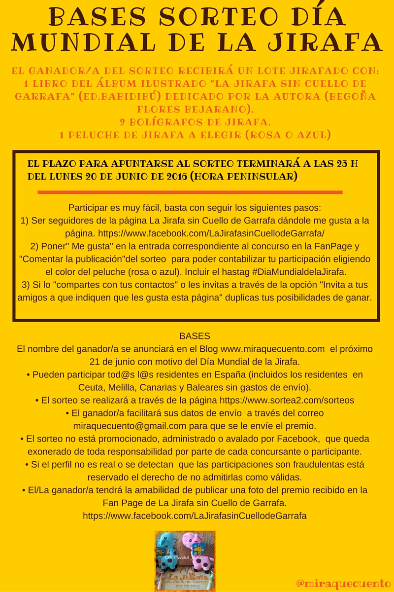 BAses sorteo Día Mundial de la jirafa